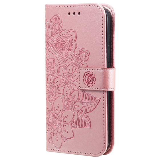 Etui z klapką do Xiaomi Redmi Note 13 5G, Mandala, różowe rose gold