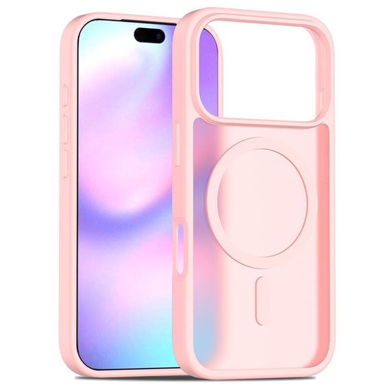 Etui Matt Case do iPhone 17 Pro, do MagSafe, półprzezroczyste różowe