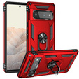Etui pancerne do Google Pixel 6 Pro, Nox Case Ring, czerwone