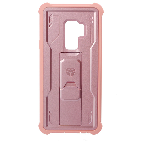 Etui pancerne do Samsung Galaxy S9 Plus, Dexnor Full Body, różowe rose gold