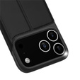 Etui Dux Ducis do iPhone 17 Pro Max, Skin Pro, z klapką, z miejscem na kartę, czarne
