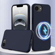 Etui do iPhone 16e, Silicone MagSafe, ciemnoniebieskie