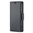Etui do Samsung Galaxy S24, ERBORD Glossy Litchi, portfel z klapką, czarne