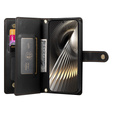 Etui z klapką do Xiaomi Poco X7 Pro 5G, Wallet Zipper Pocket, czarne