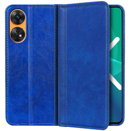 Etui z klapką do Oppo Reno8 T, Split Leather, niebieskie
