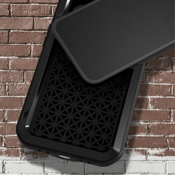 Etui Love Mei do iPhone 13 Pro, pancerne ze szkłem, czarne