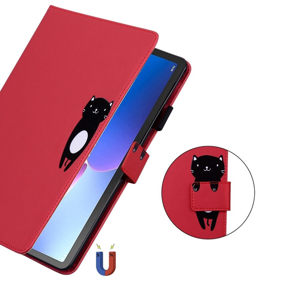 Etui do Lenovo Tab M10 Plus 10.6 Gen 3, z klapką, animal, czerwone