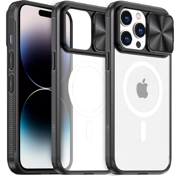 Etui do iPhone 14 Pro Max, Slide Camera Magsafe, czarne