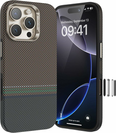 Etui BENKS Kevlar Magnetic Armor Pro Prestige 600D Y066 do MagSafe z aktywnym przyciskiem do iPhone 16 Pro Max
