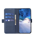 Etui z klapką do Samsung Galaxy A15, BINFEN Wallet, niebieskie + szkło 9H