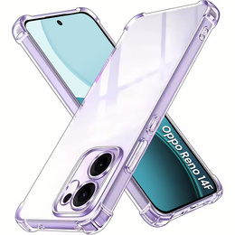 Etui do Oppo Reno 14F, wzmocnione, z ochroną aparatu, przezroczyste