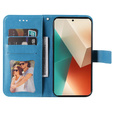 Etui z klapką do Xiaomi Redmi Note 13 5G, Mandala, niebieskie