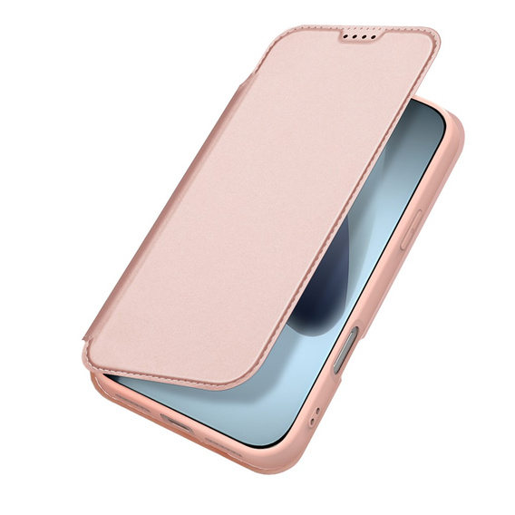 Etui Dux Ducis do iPhone 17 Pro Max, Skin Pro, z klapką, z miejscem na kartę, różowe