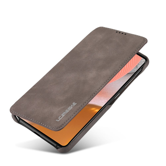 Etui z klapką do Samsung Galaxy A52 5G / 4G, LC.IMEEKE, szare