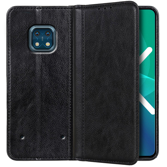 Etui do Nokia XR20, Wallet Litchi Leather, czarne