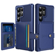 Etui do Samsung Galaxy S25 Ultra z kieszenią na karty – niebieskie