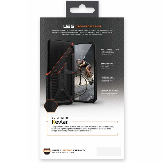 Etui Urban Armor Gear do iPhone 14 Plus, Monarch, Kevlar czarne