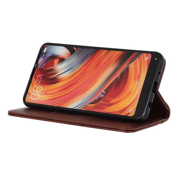 Etui z klapką do Xiaomi 15 Ultra, Split Leather, brązowe