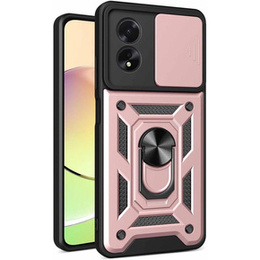 Etui pancerne do Oppo A38 4G / Oppo A18 4G, CamShield Slide, różowe rose gold
