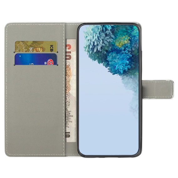 Etui z klapką do Motorola Moto G53 5G / G23 / G13, Wallet, Colorful Jellyfish czarne