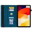Etui z klapką do Xiaomi Redmi Pad 2 z kieszonkami i podstawką – niebieskie