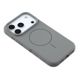 Etui silikonowe do iPhone 17 Pro, do MagSafe, antywstrząsowe, szare