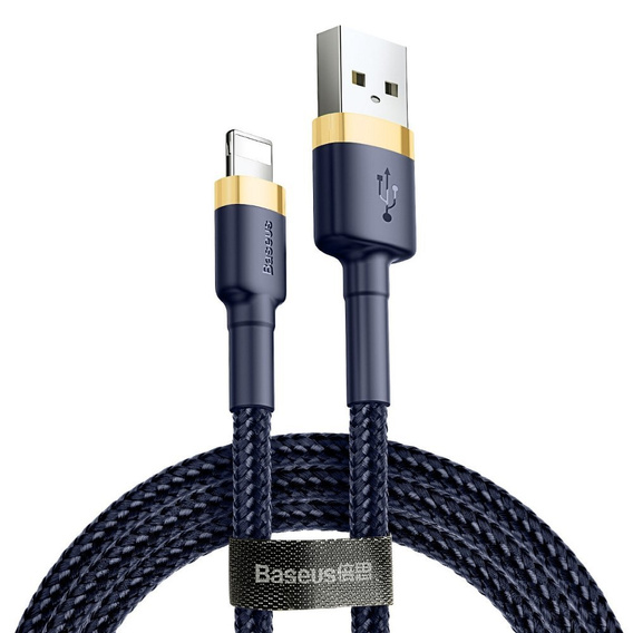 Baseus Cafule – kabel USB-A do Lightning 1 m 2,4A złoto-niebieski