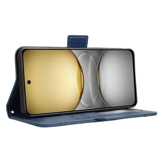 Etui z klapką do Realme 14X / Realme C75, Card Slot, granatowe