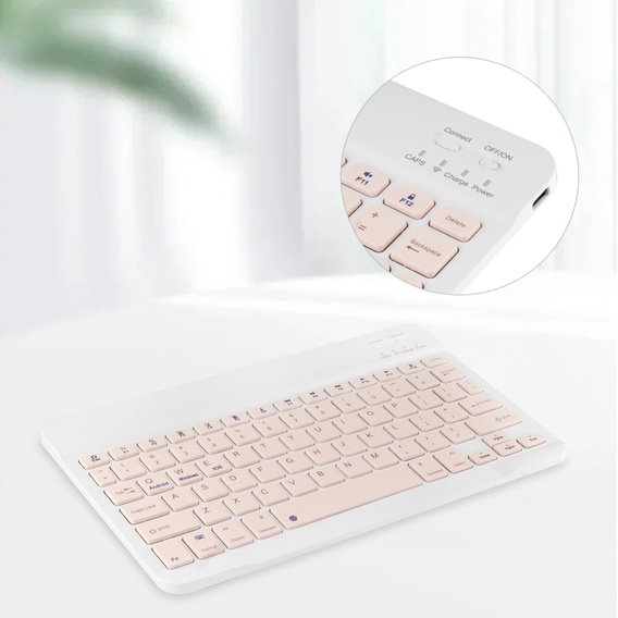 Etui z klawiaturą Bluetooth do Lenovo Tab K11 Plus – różowe