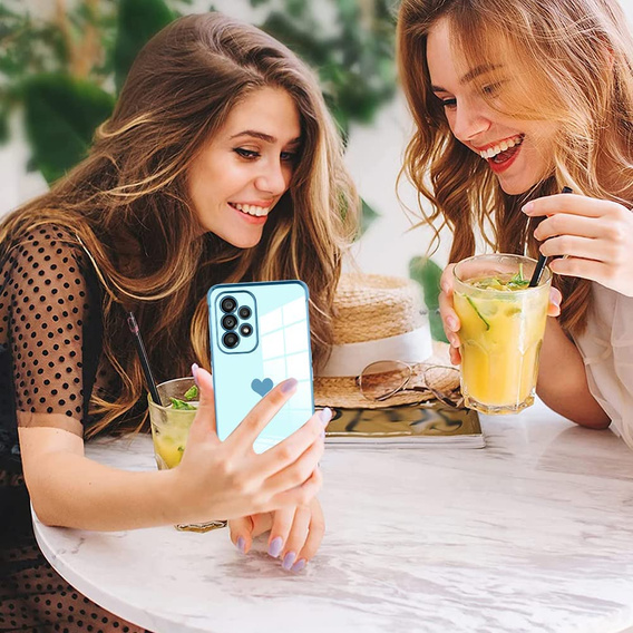 Etui do Samsung Galaxy A53 5G, Electro heart, niebieskie