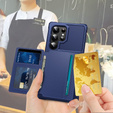 Etui do Samsung Galaxy S25 Ultra z kieszenią na karty – niebieskie