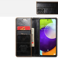 Etui z klapką CASEME do Samsung Galaxy A52/A52s, Waxy Textured, kawowe
