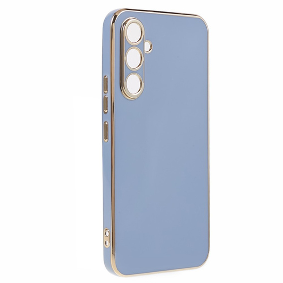 Etui do Samsung Galaxy S24+ Plus, Glamour CamShield, niebieskie