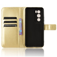 Etui z klapką do Oppo Reno 12 Pro, Crazy Horse Wallet, złote