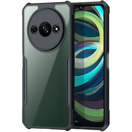 Etui do Xiaomi Redmi A3, z blaszką magnetyczne, przezroczyste / czarne