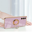 Etui do Samsung Galaxy A04S / A13 5G, Electro Ring, fioletowe
