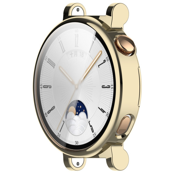 2w1 Etui z Osłoną na ekran do Huawei Watch GT 4 41mm, Złote
