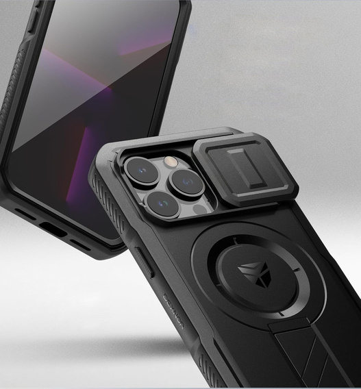 Magnetyczne etui Dexnor do iPhone 13 Pro – ochrona i wygoda w jednym, czarne