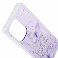 Etui do Xiaomi Redmi Note 13 Pro+, Glitter Butterfly, fioletowe