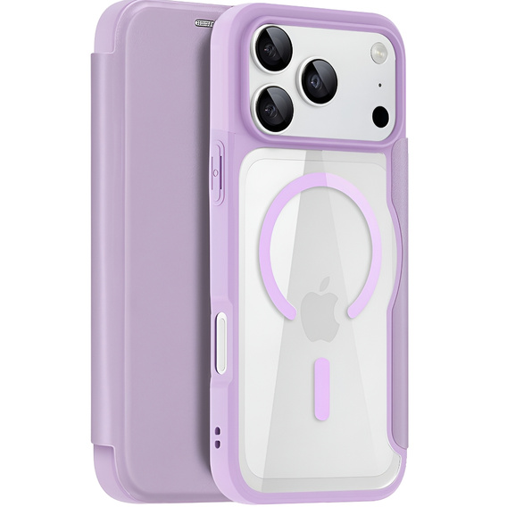 Etui Dux Ducis do iPhone 17 Pro Max, Skin X Pro,  z klapką, do MagSafe, fioletowe