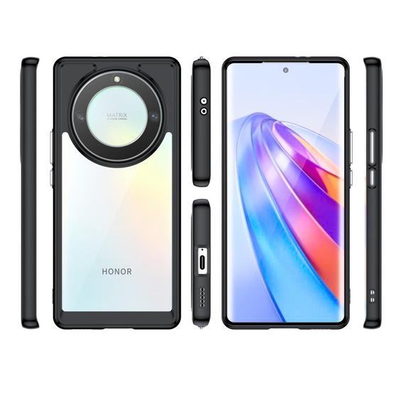 Etui do Honor Magic 5 Lite, Fusion Hybrid, przezroczyste / czarne