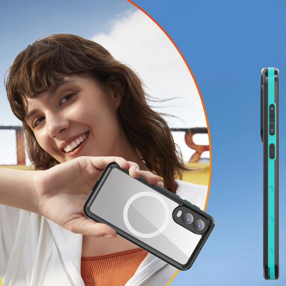 Wodoodporne etui Redpepper z MagSafe do Samsung Galaxy S25 Edge – niebieskie
