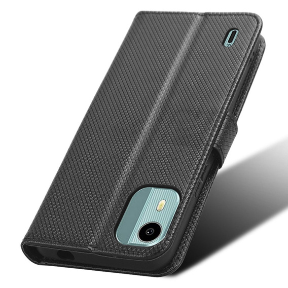 Etui z klapką do Nokia C12 4G, Wallet Smart Magnet, czarne