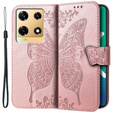 Etui z klapką do Infinix Note 30 Pro 4G, Butterfly, różowe rose gold