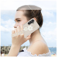 Etui do Samsung Galaxy S23 FE, Leather Flower Card Slot, beżowe