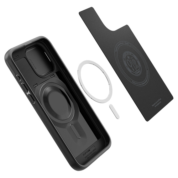 OUTLET Etui SPIGEN do iPhone 15 Pro, Optik Armor MagSafe, Czarne