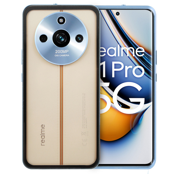 Etui do Realme 11 Pro 5G / Pro+ 5G, Frame Case, niebieskie