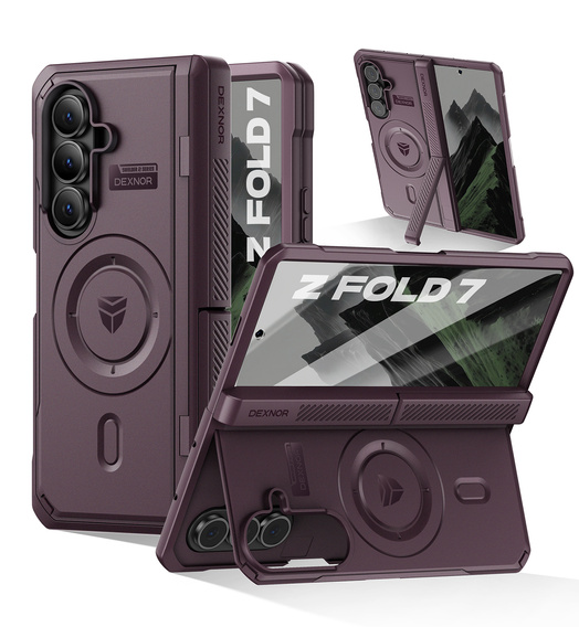 Etui pancerne Dexnor Magnetic z podwójnymi podstawkami do Samsung Galaxy Z Fold7