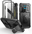 Etui pancerne do Samsung Galaxy S24, Dexnor Full Body (Two Frames), czarne