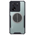 Etui do Xiaomi 13T / 13T Pro, z blaszką magnetyczną, Czarne / Przezroczyste
